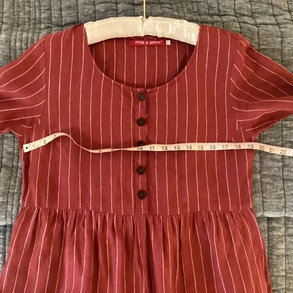 Pyne & Smith No. 12 dress in Rhubarb Stripe M - Picture 3 of 4